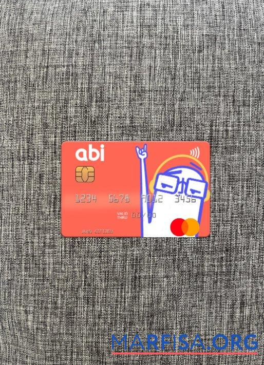 Realistic Albania American Bank of Investments (ABI) mastercard photolook front example